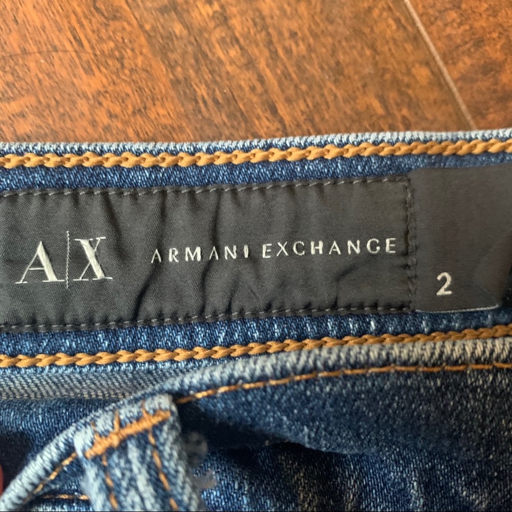 EUC Armani Exchange mini denim jean skirt blue